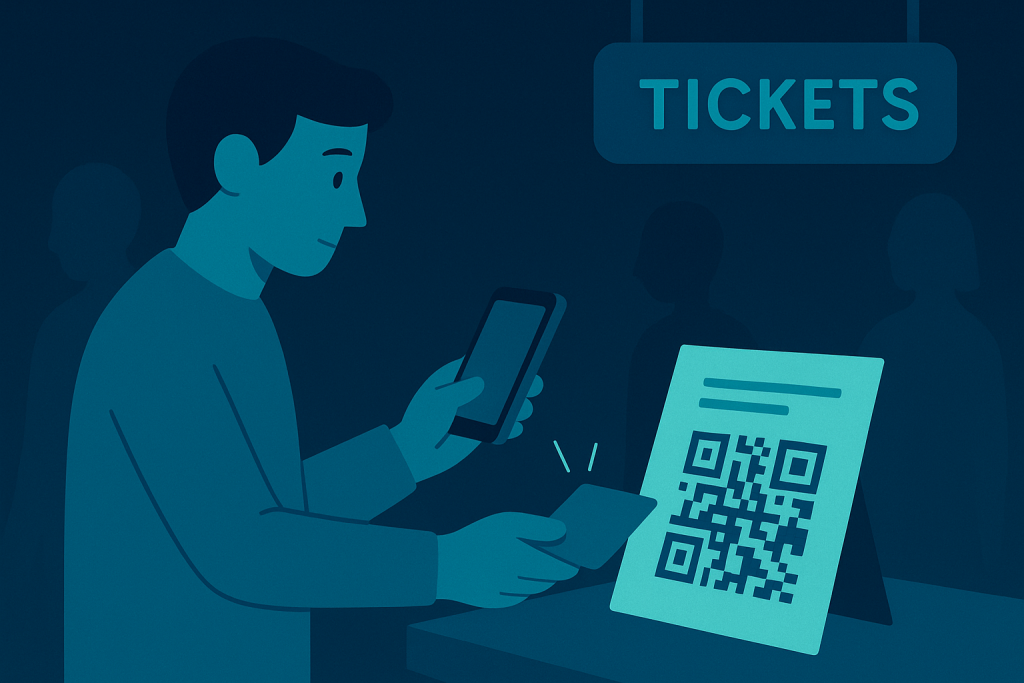 ticket check-in at the door